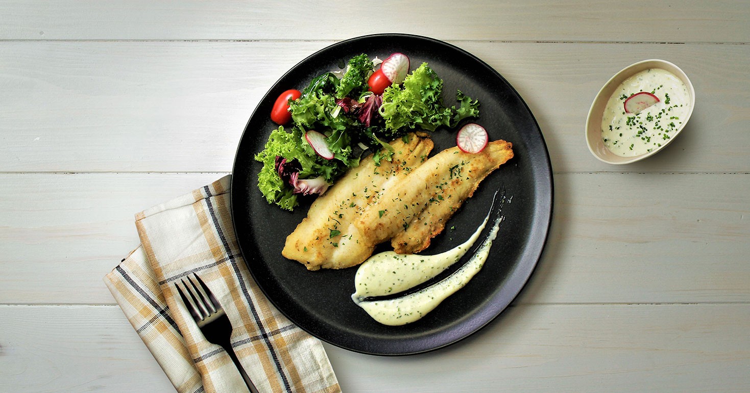 Hake With Garlic Mayo, Lime And Chive