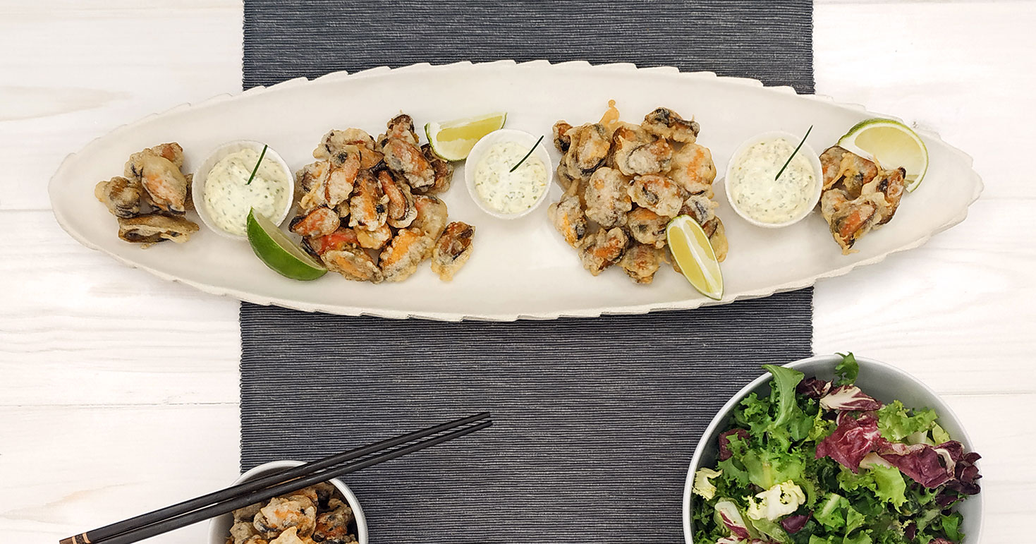 Mussel Tempura With Tartare Sauce