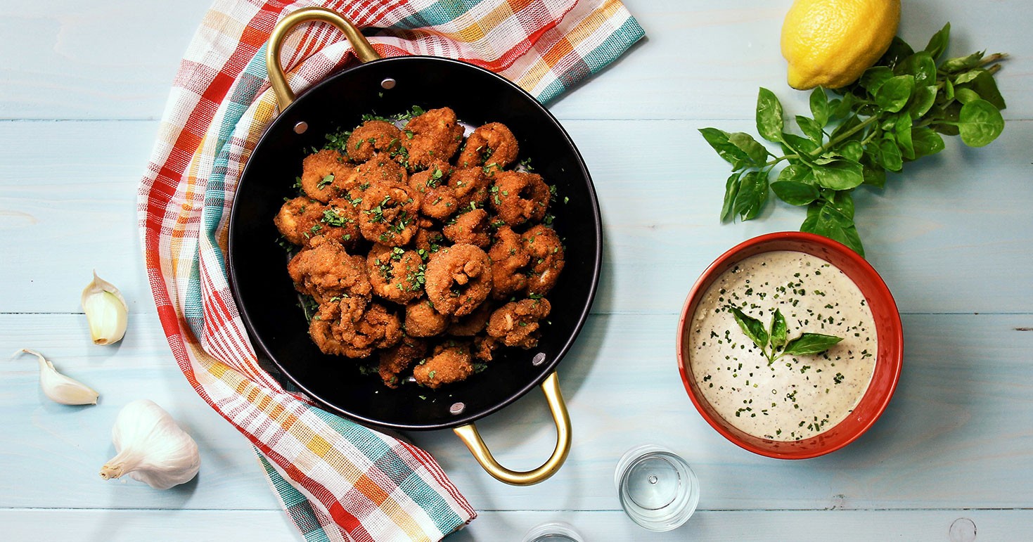 Fried Squid A L’anglaise With Basil Aioli