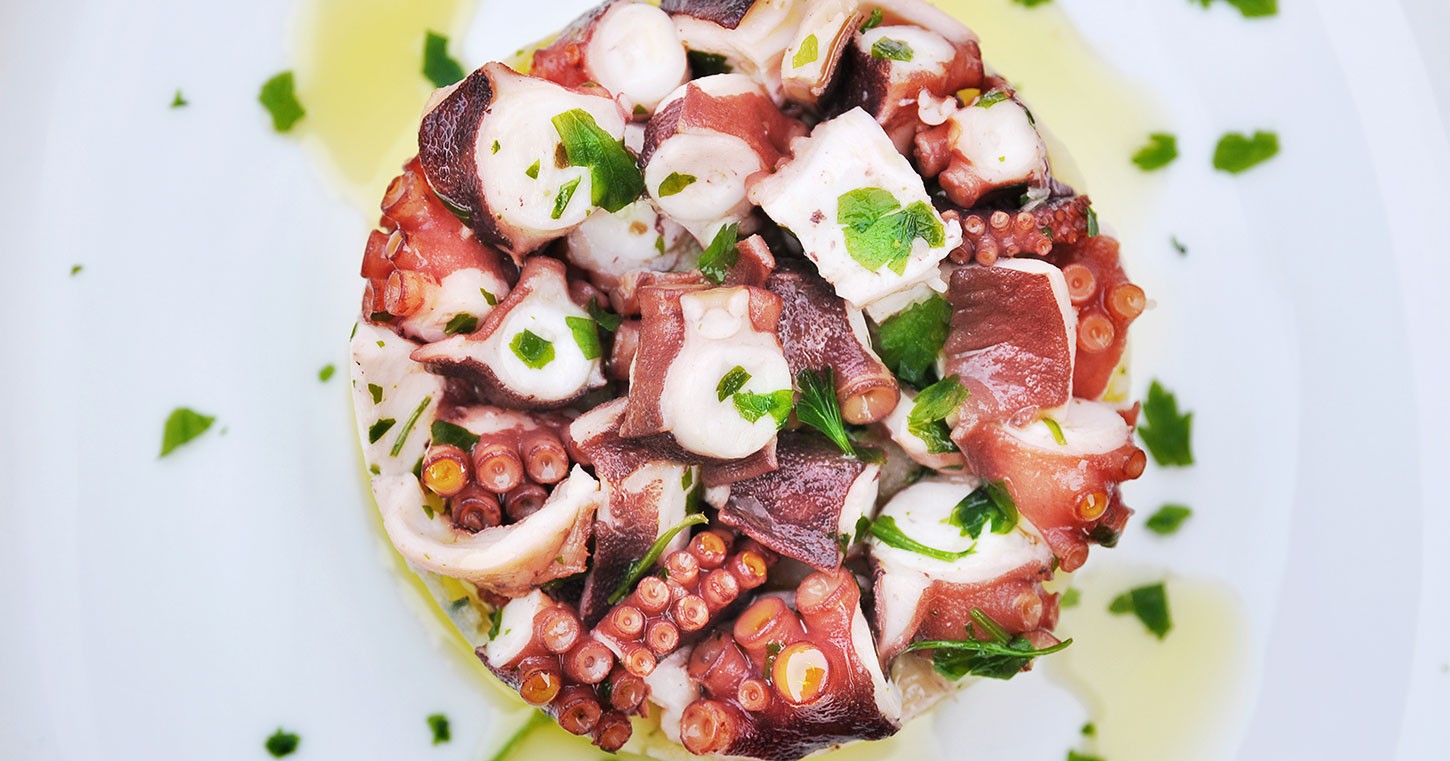 Octopus Salad With Celery And Carrots