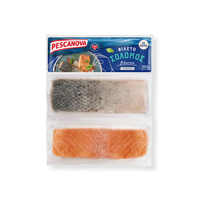 Atlantic salmon fillet with skin